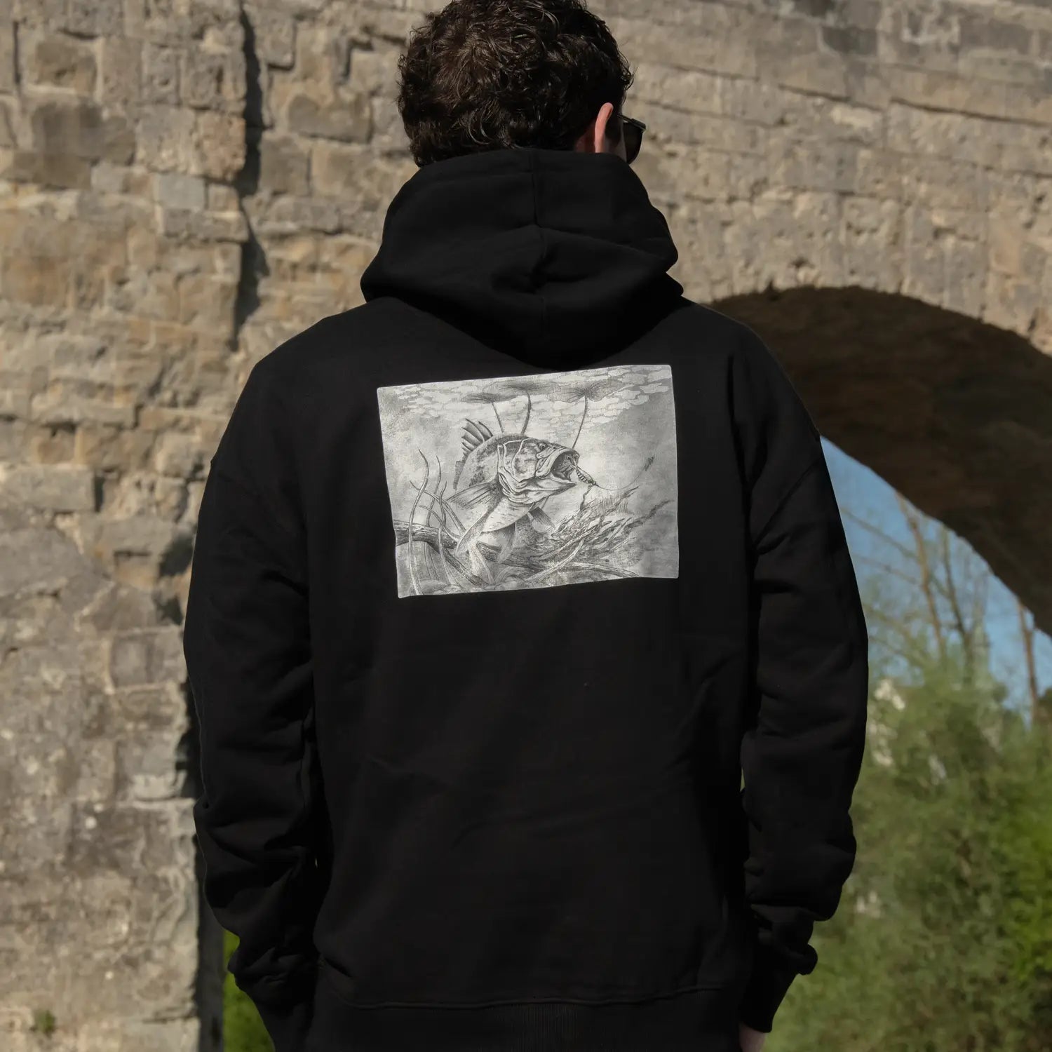 Thur Lure Hoodie Black Fisch Motiv 2