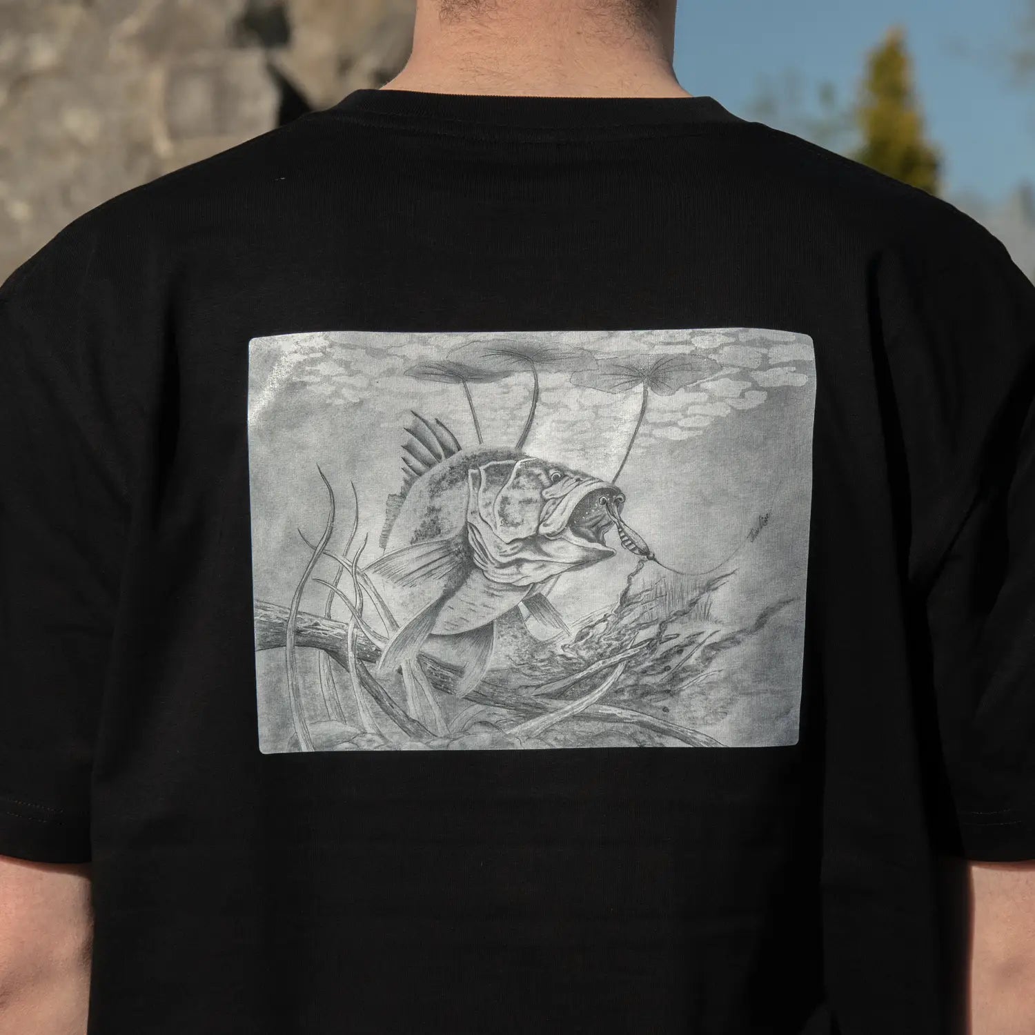 Thur Lure Shirt Black Fisch Motiv 3