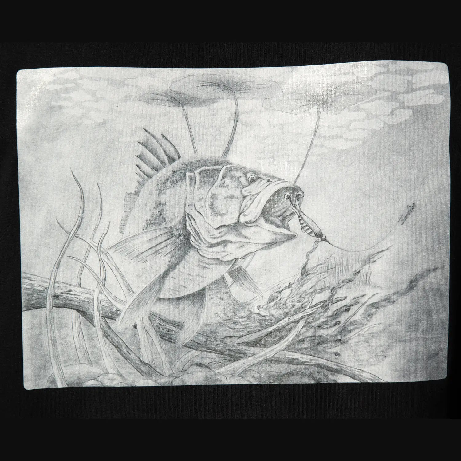 Thur Lure Shirt Black Fisch Motiv 4