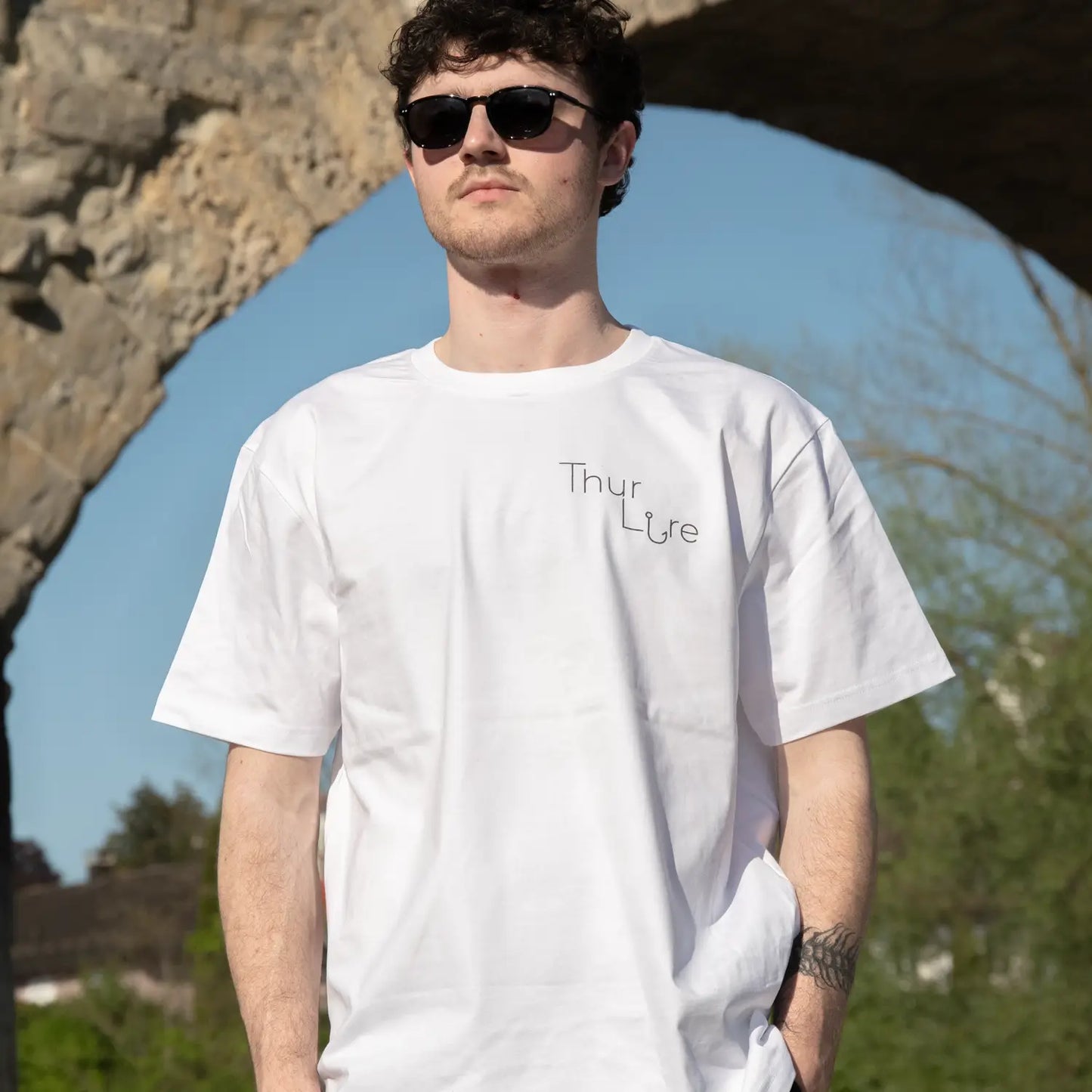 Thur Lure Shirt White Fisch Motiv 1