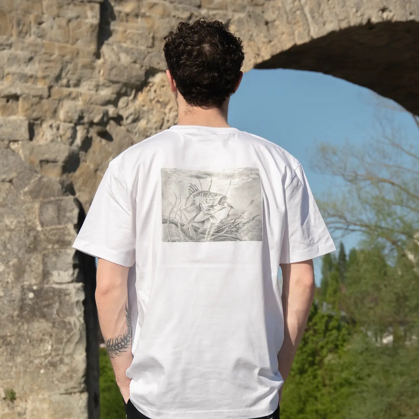 Thur Lure Shirt White Fisch Motiv 2