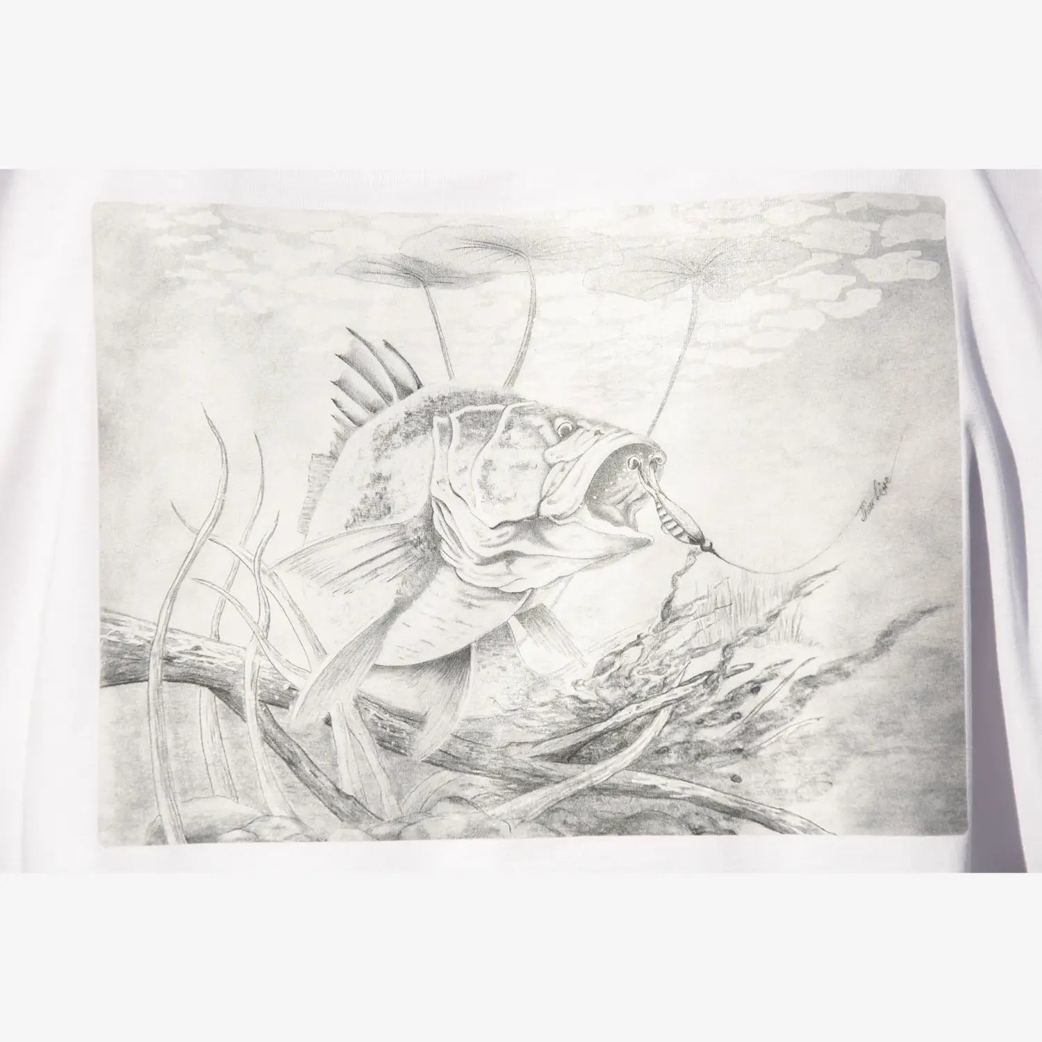 Thur Lure Shirt White Fisch Motiv 4