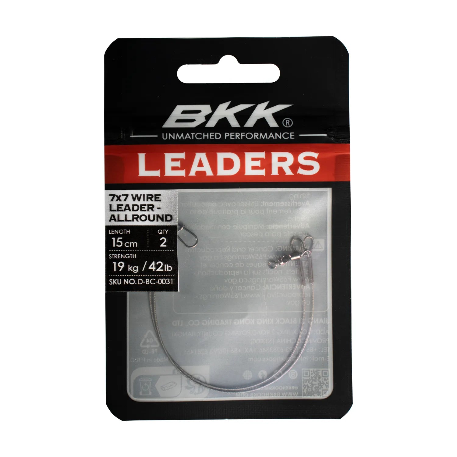 BKK 7x7 Wire Leader Allround (Duolock Snap) - Stahlvorfach - ThurLure 1