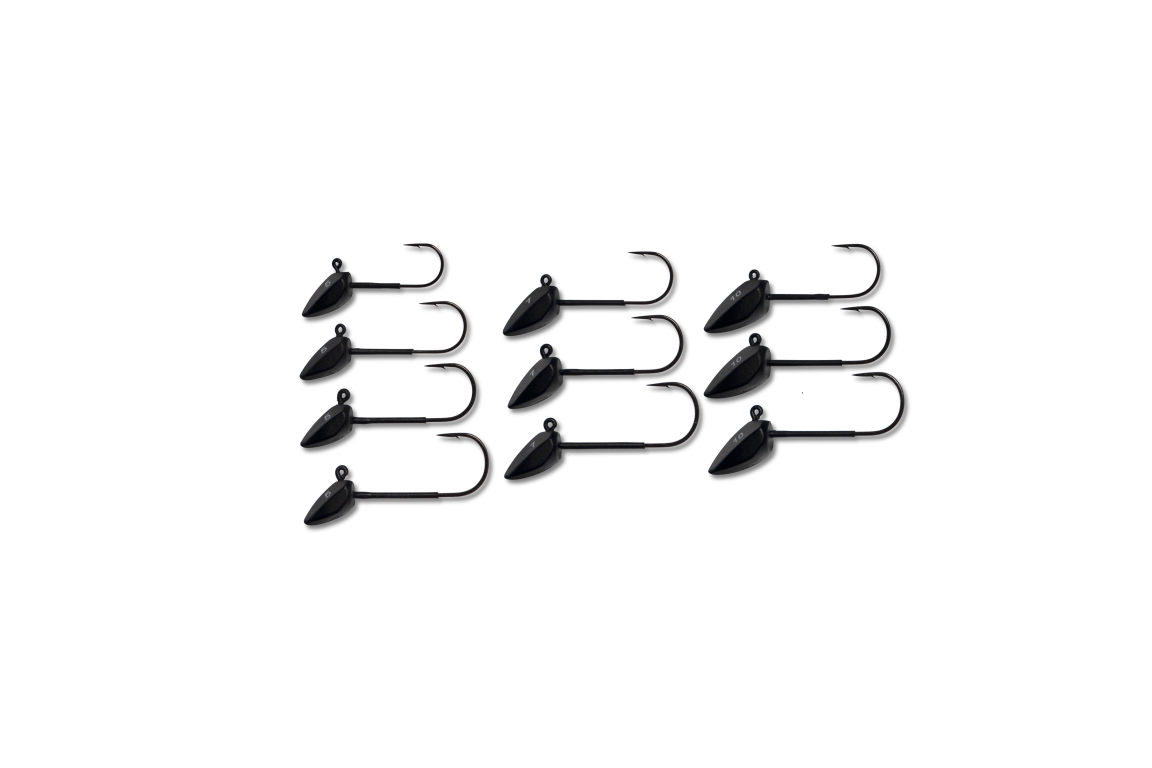 Dart Jig Head - Tungsten - Black Matt - ThurLure