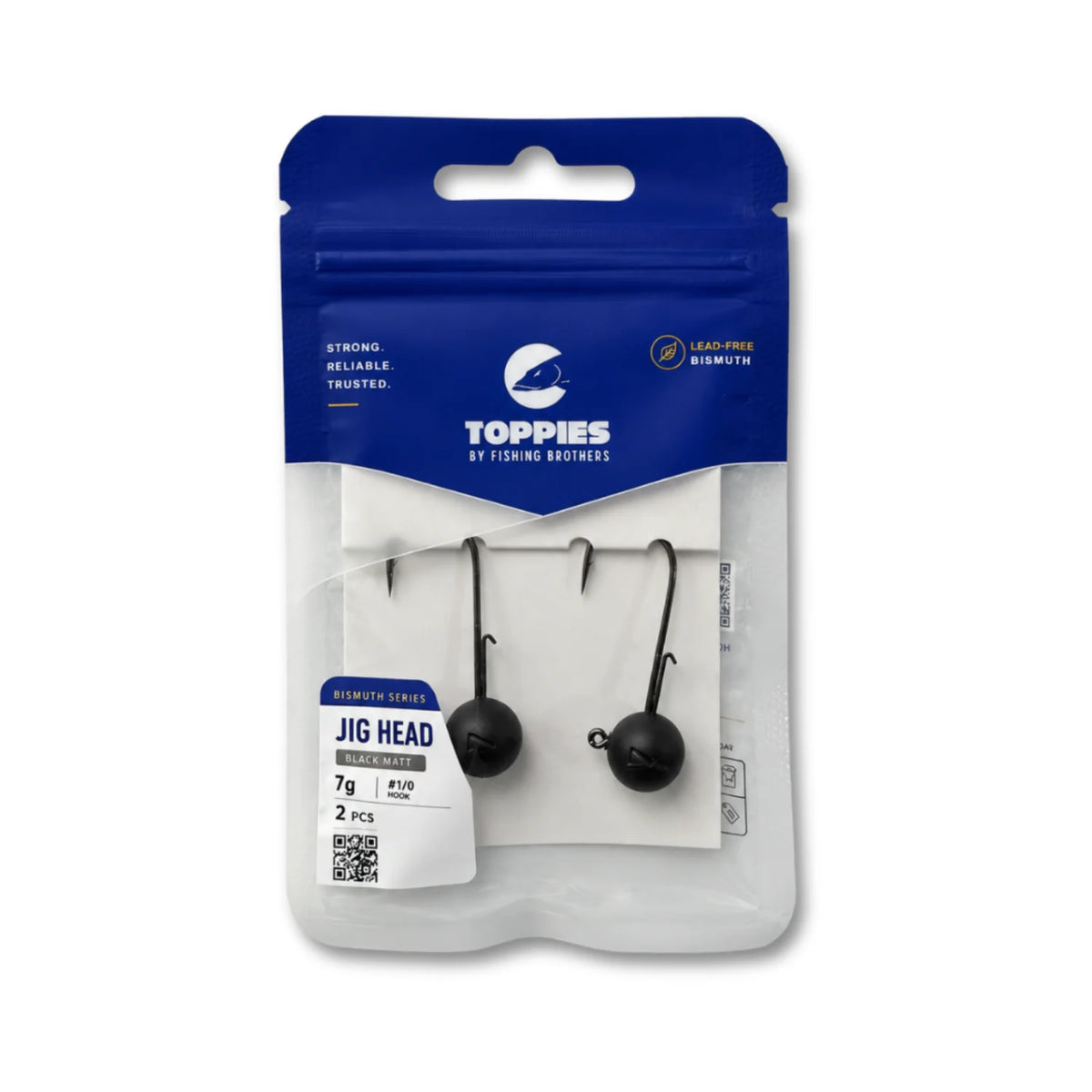 Toppies Ball Jig Head - Bismuth - Black Matt 1 - ThurLure